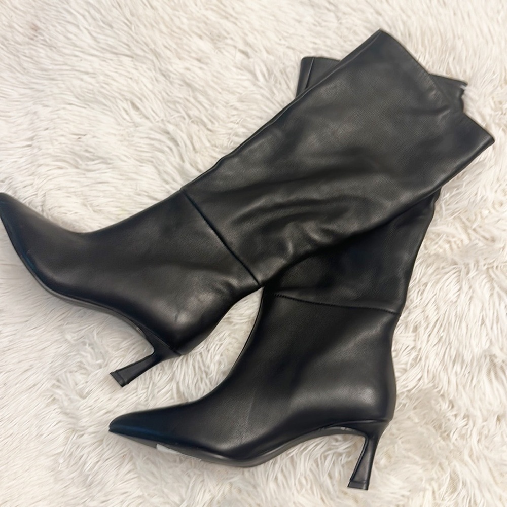 NEW $170 Steve Madden Laban Black knee high heel boot women size 5.5, 11 - Picture 4 of 6